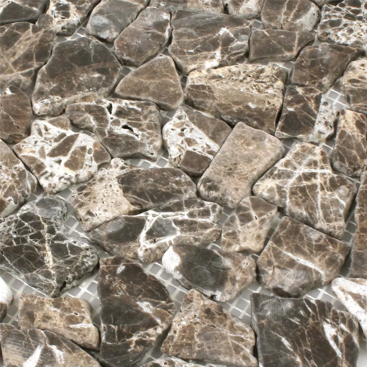 Mozaika Marmur Łamany Impala Brązowy Podpalony