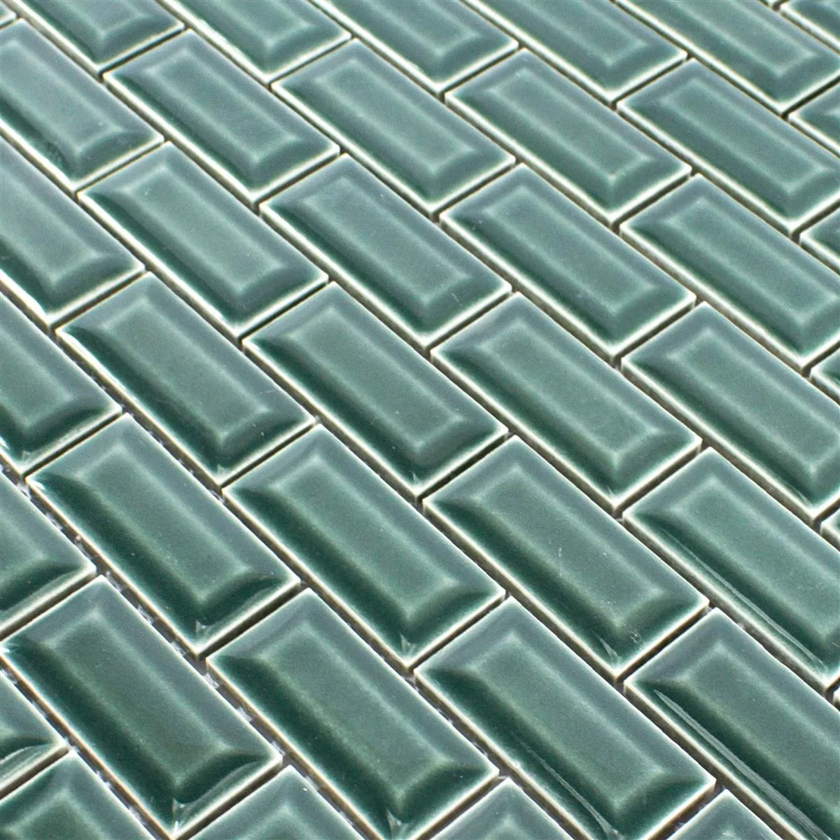 Πρότυπο από Kεραμικό Mωσαϊκό Πλακάκια Organica Metro Πράσινος