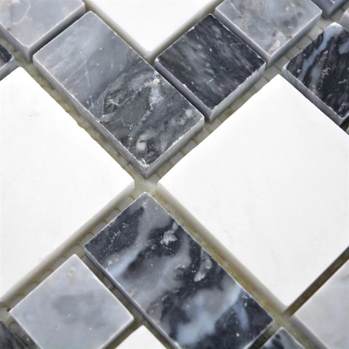 Mármore Mosaico De Pedra Natural Azulejos Cordoba Preto Cinza Branco