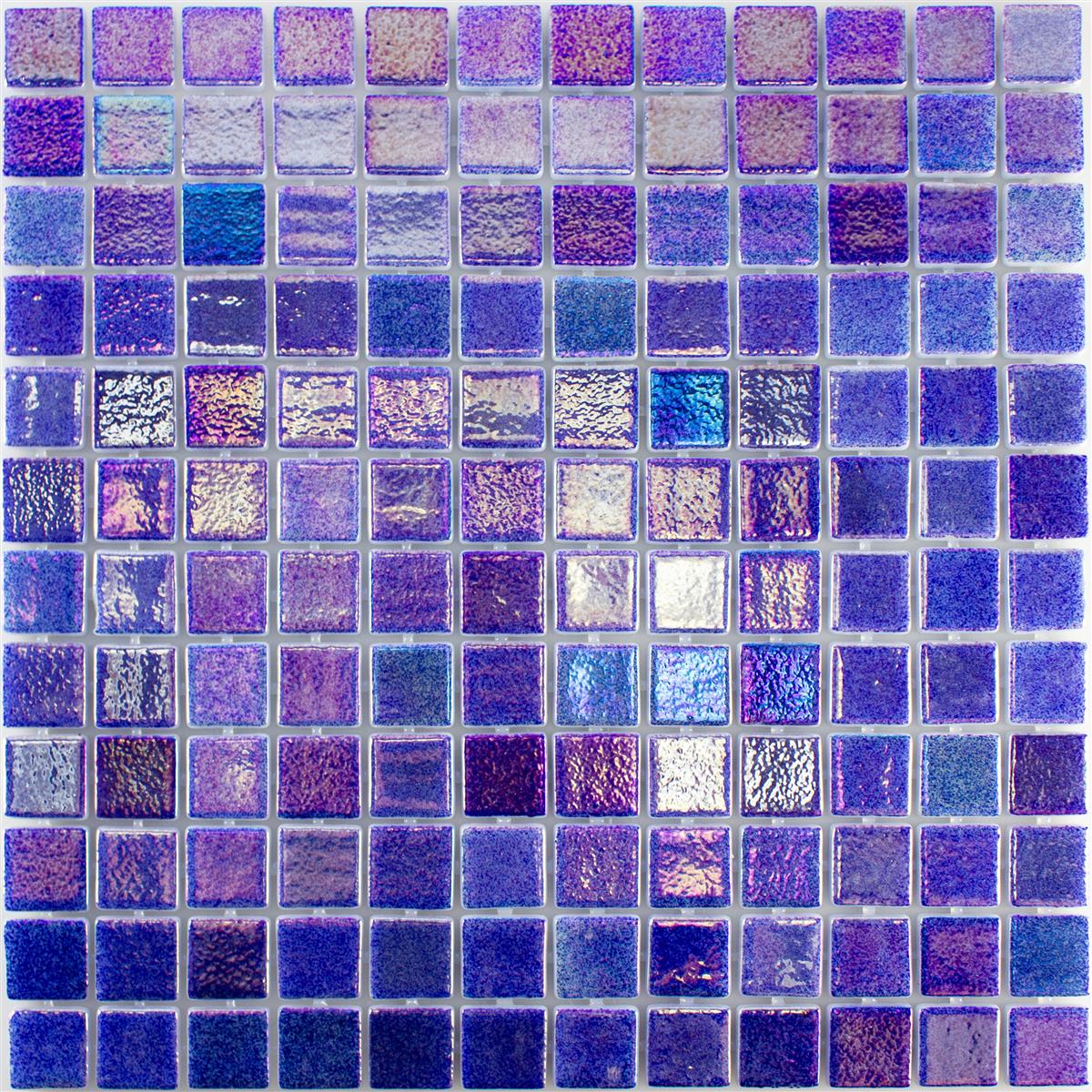 Glass Swimming Pool Mosaic McNeal Dark Blue 25