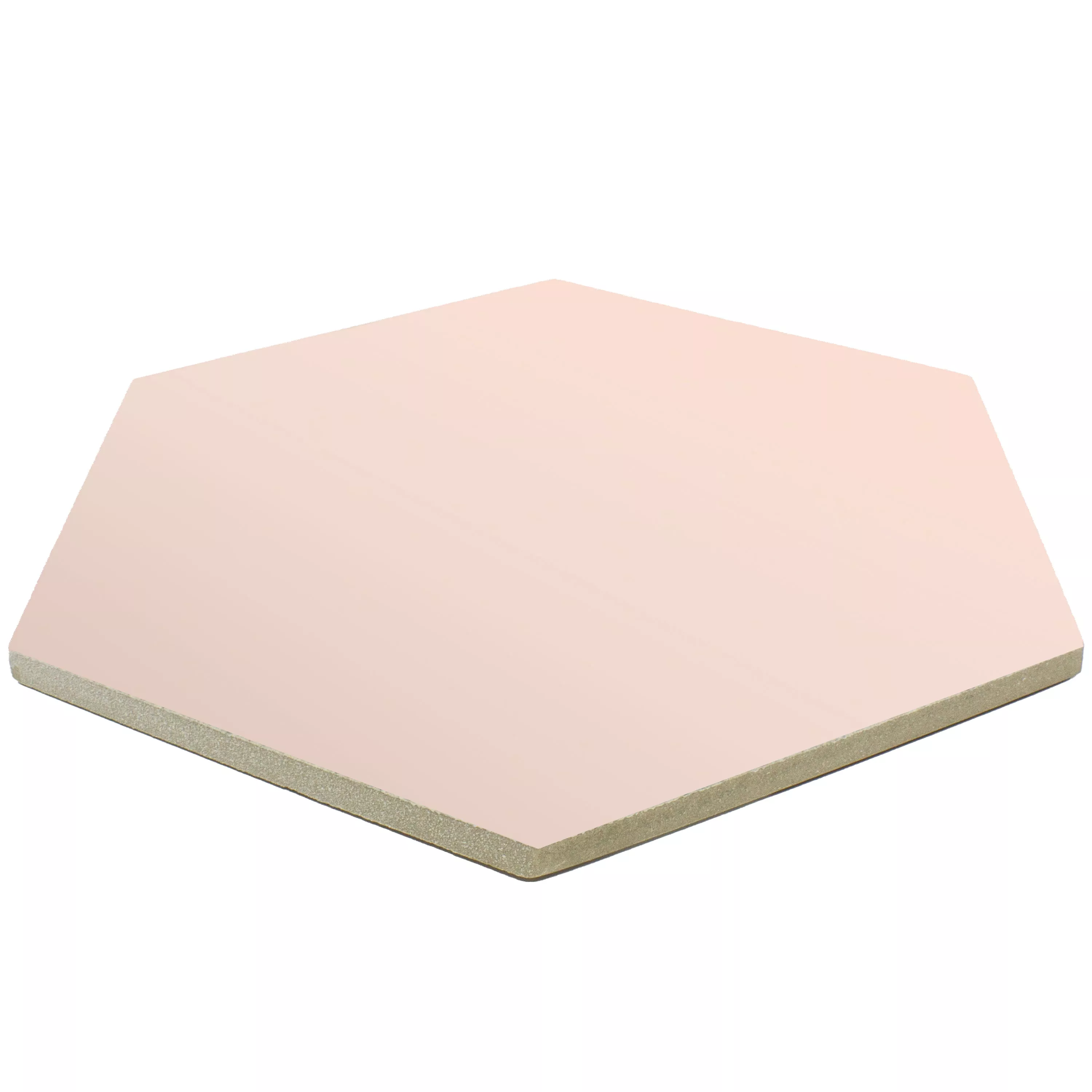 Sample Porcelain Stoneware Tiles Modena Hexagon Uni Pink Hexagon