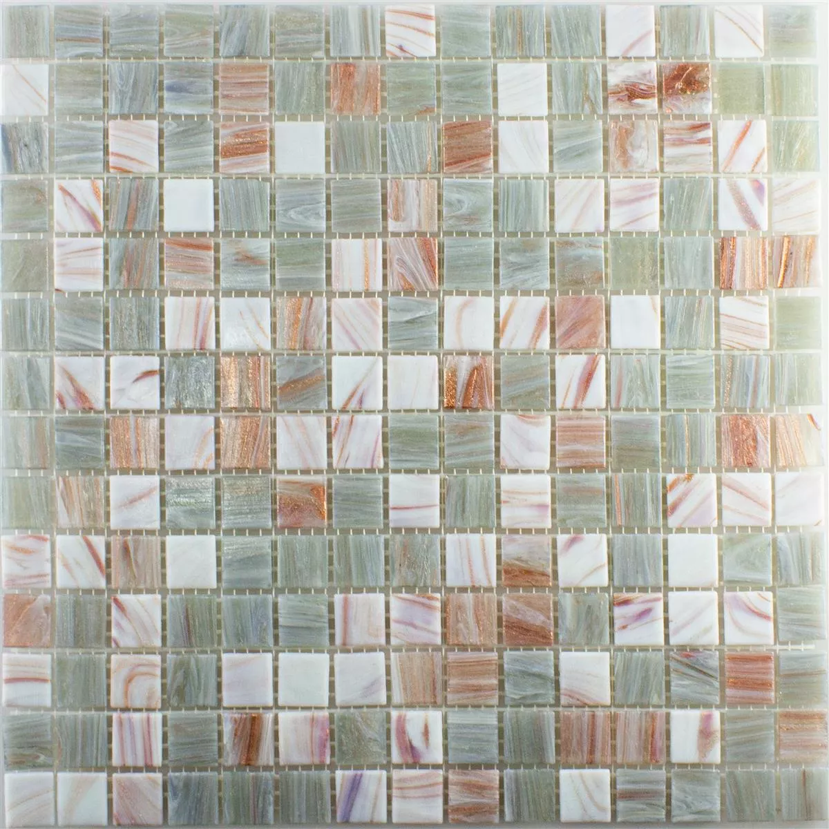 Mønster fra Glass Mosaikk Fliser Goldensilk Lys Beige