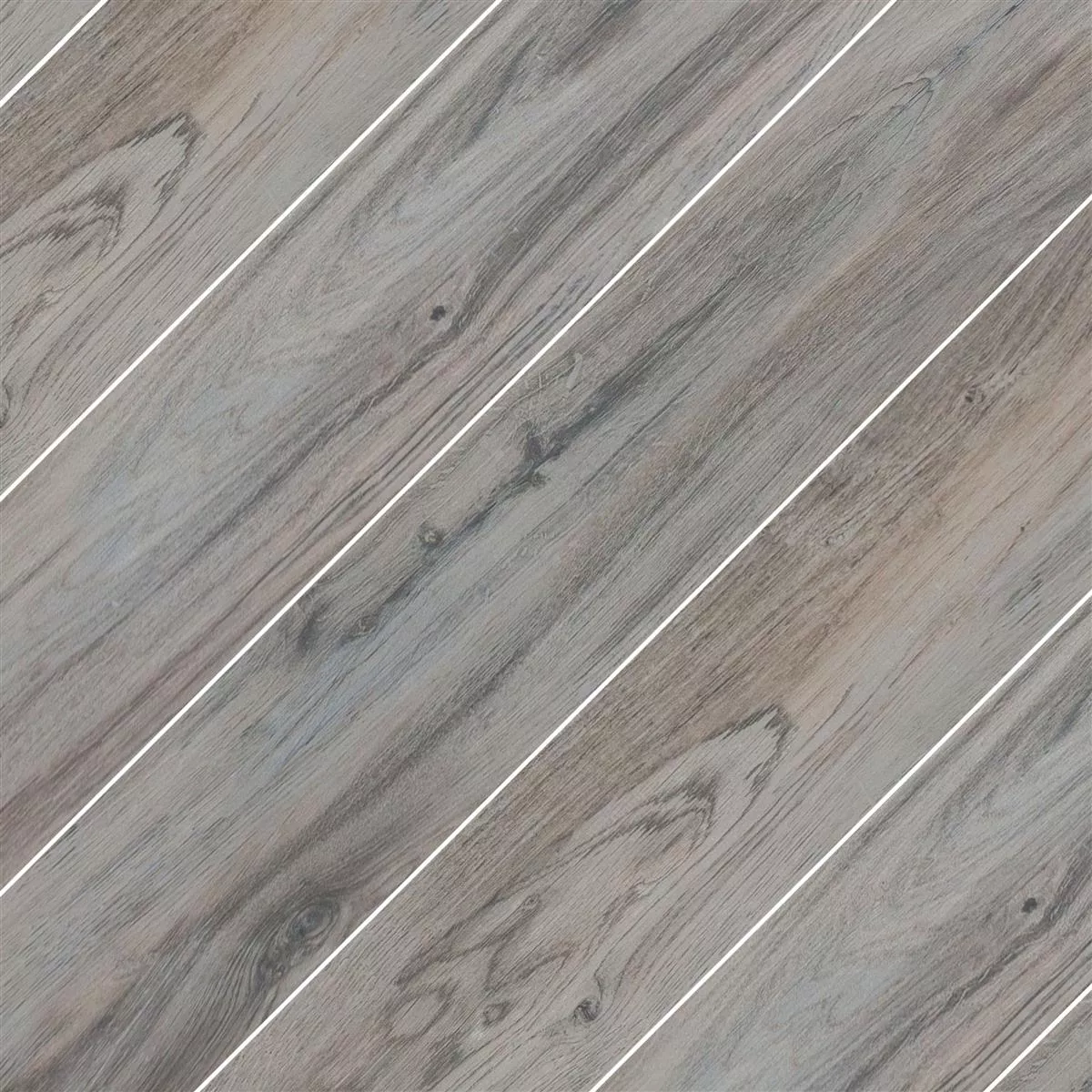 Padrão de Ladrilhos Aparência de Madeira Fullwood Cinza 20x120cm