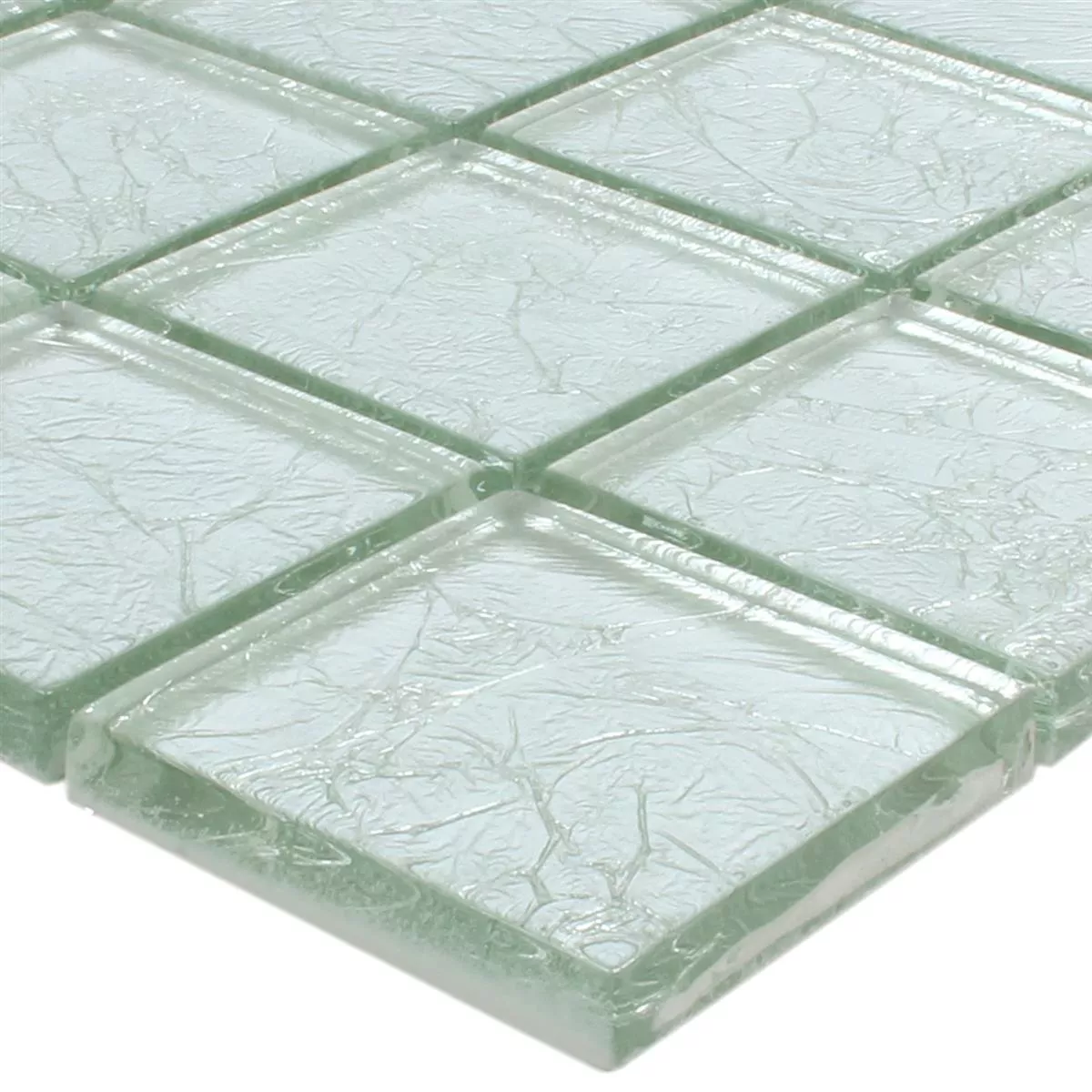 Mosaikfliesen Glas Lucca Silber 48x48x8mm Mosaikfliesen Glas Lucca Silber 48x48x8mm
