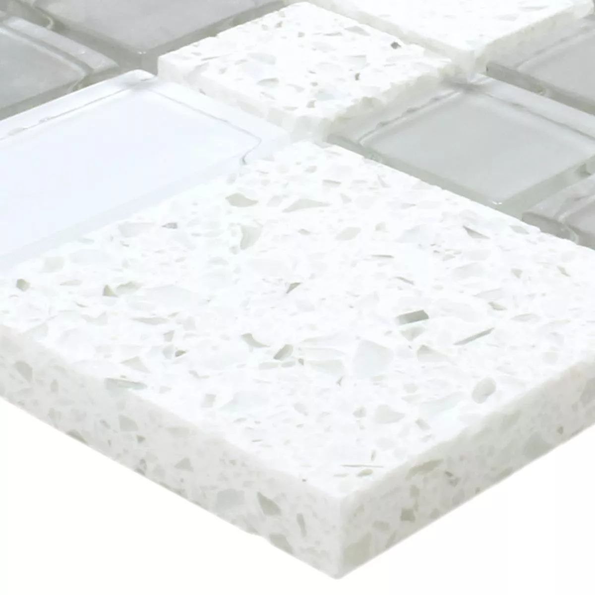 Πρότυπο από Ψηφιδωτά Πλακάκια Lauria Ποτήρι Tεχνητή Πέτρα Ασπρο