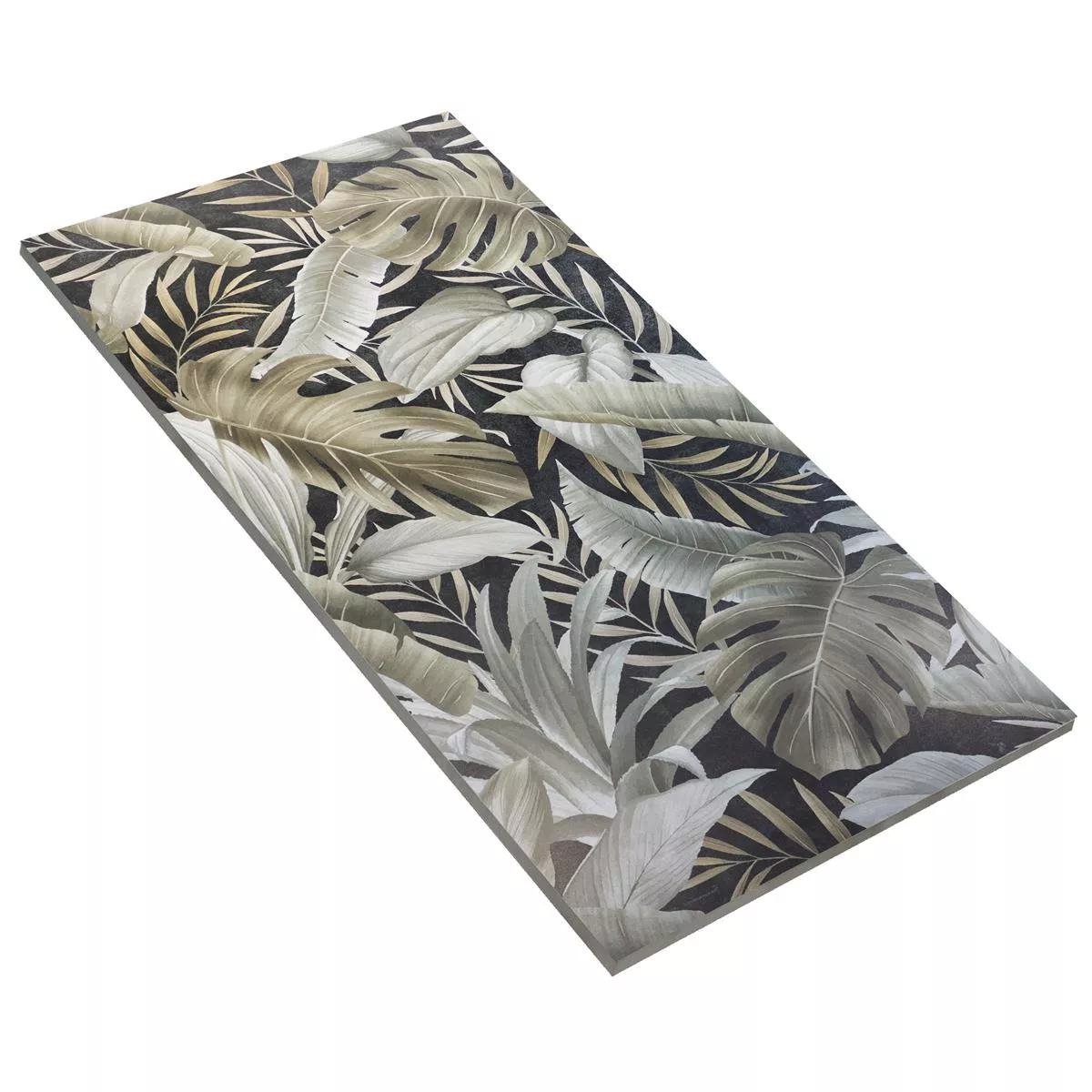 Zidne Pločice Honolulu Floral 60x120cm Crna