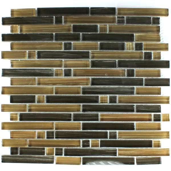 Sample Mosaic Tiles Glass Brown Mix