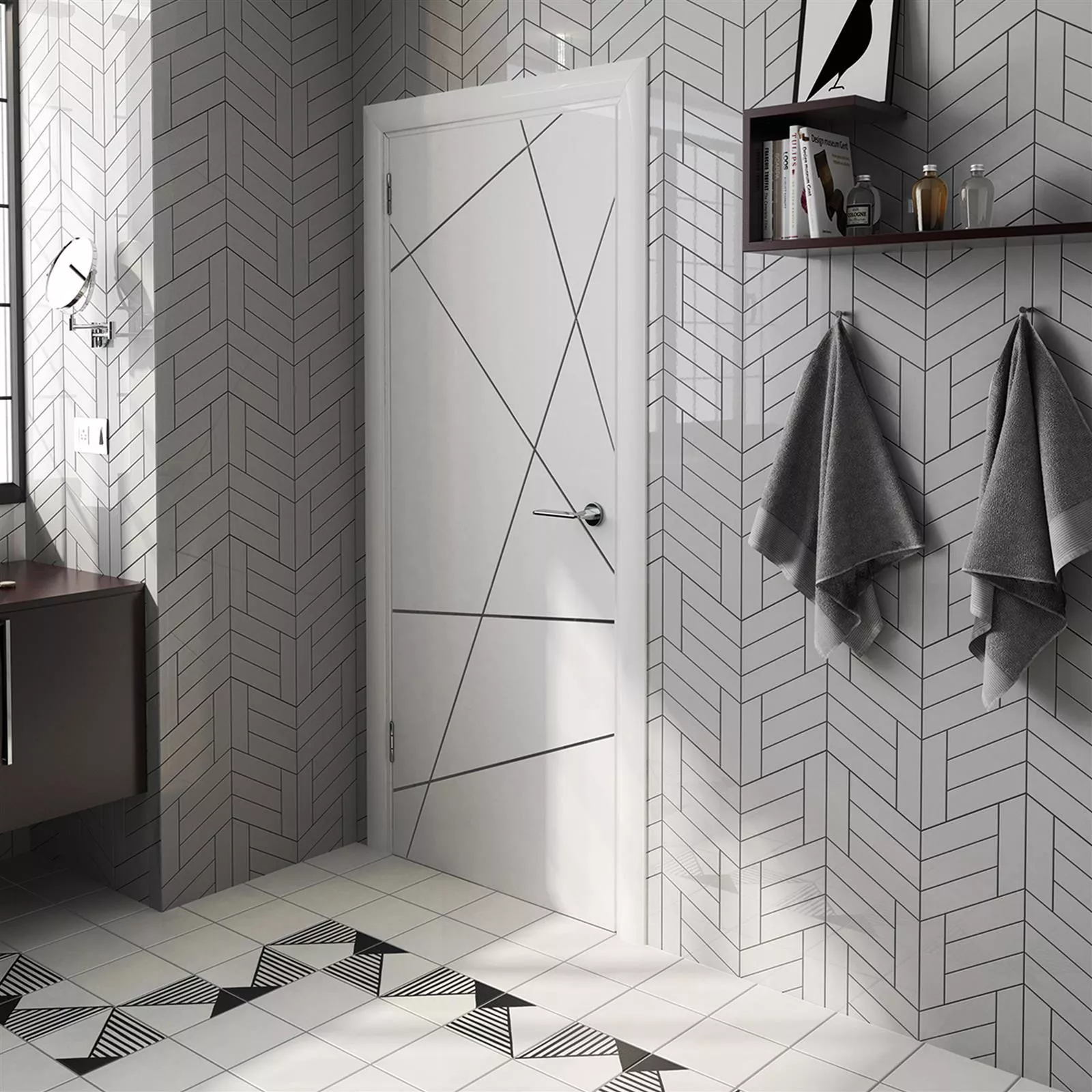 Wall Tiles Silex 18,6x5,2cm Light Grey Obliquely Left