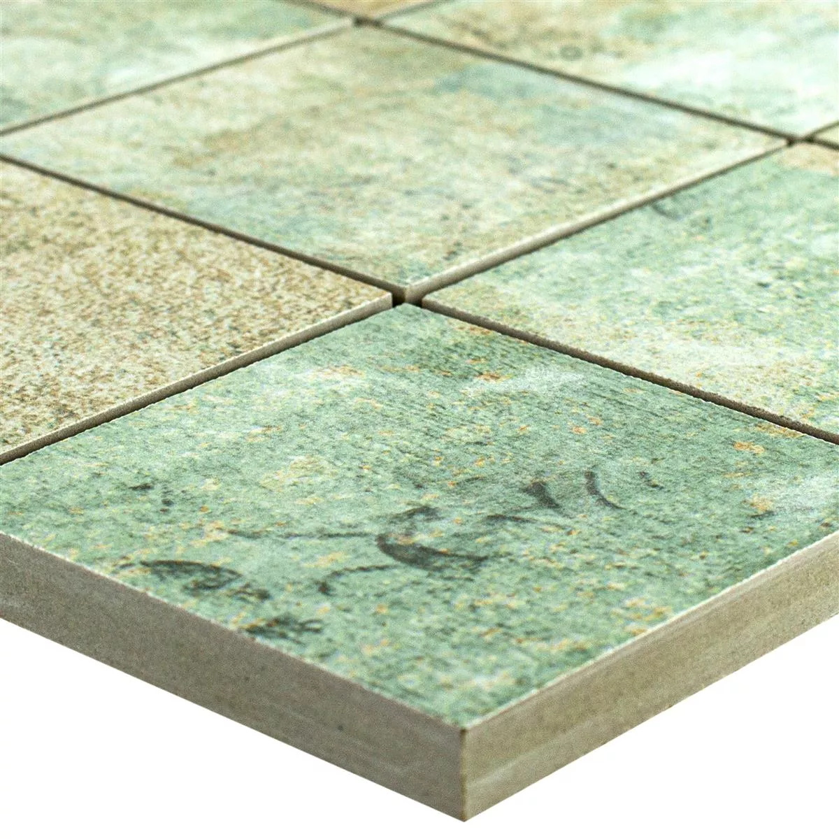 Céramique Mosaïque Carrelage Moonlight Brun Vert 71x71mm