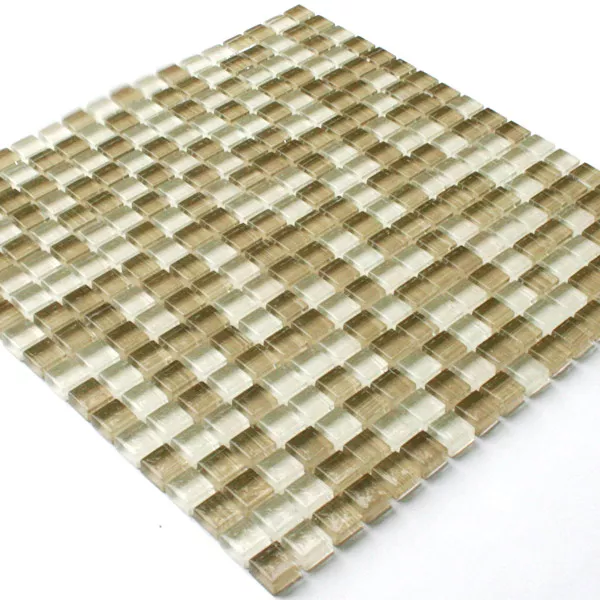 Mosaic Tiles Glass Beige