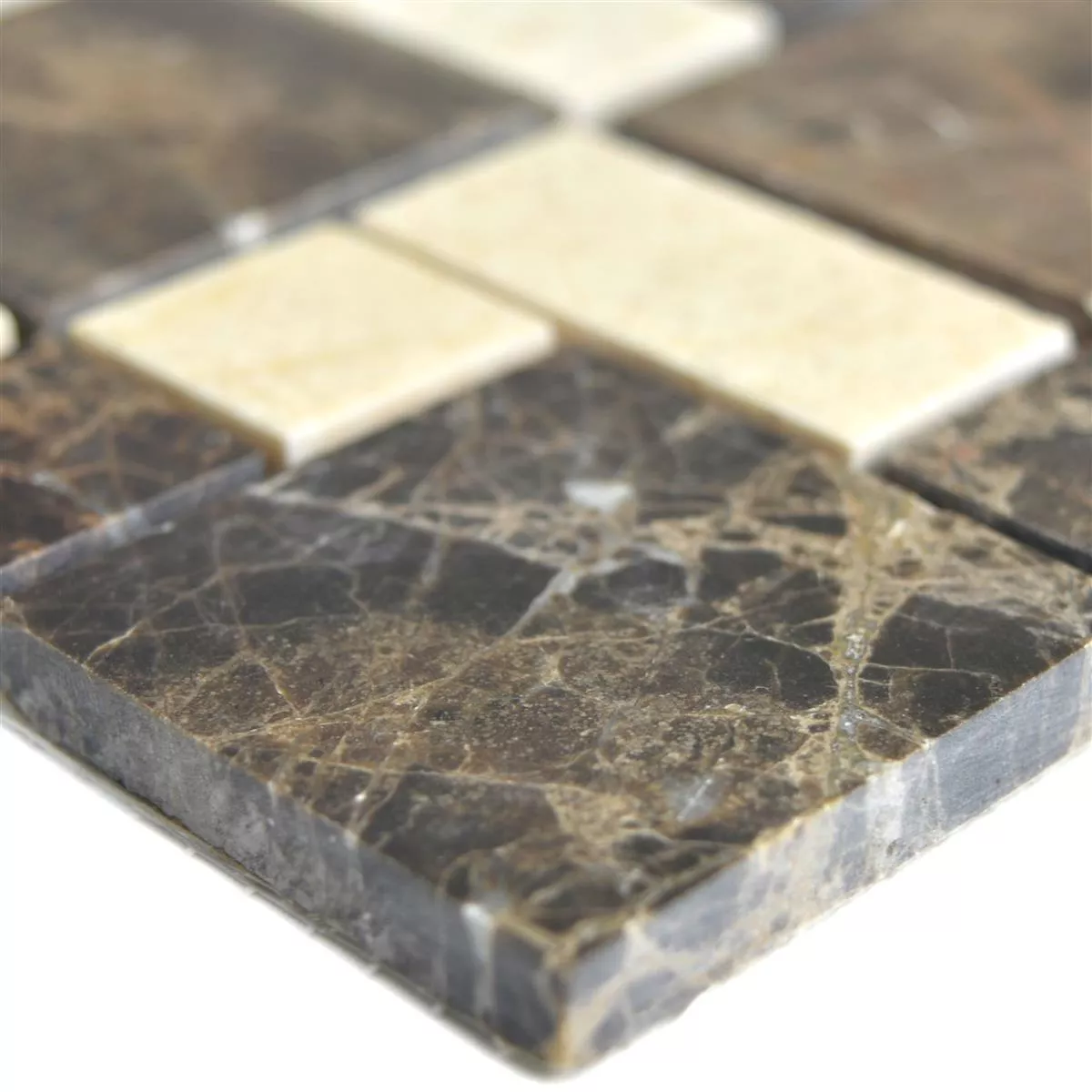 Marble Natural Stone Mosaic Tiles Cordoba Emprador Dark Beige