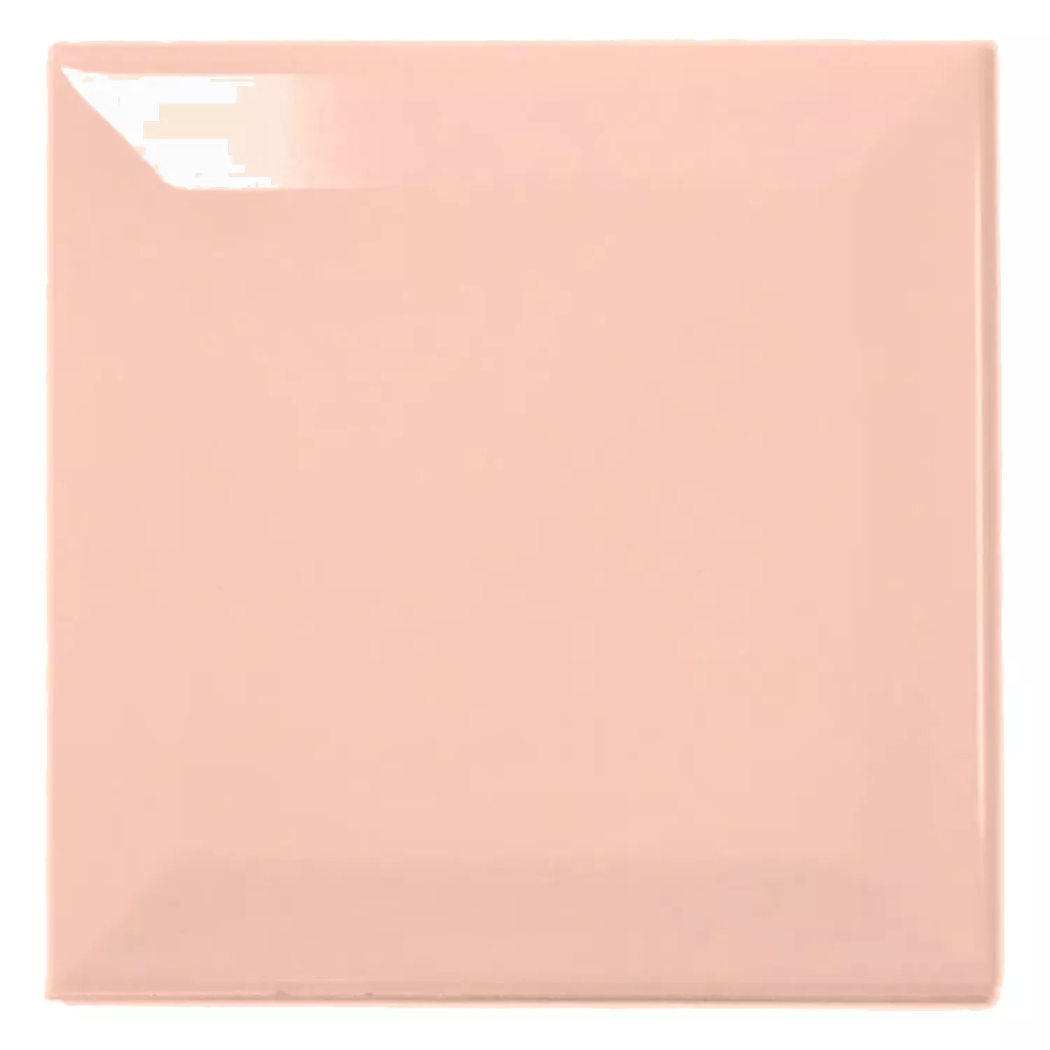 Metro tegel Oranje Glanzend 10x10 cm Met Facet Catarina Salmon