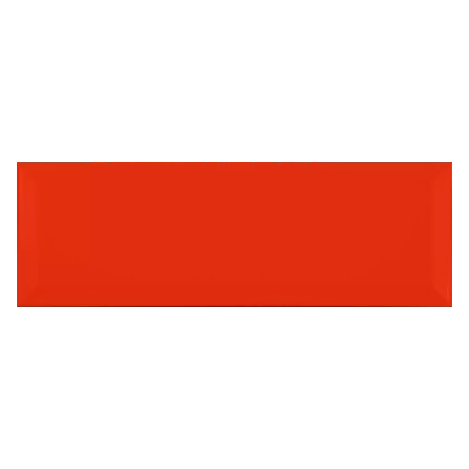 Metro tegel Rood Mat 10x30 cm Met Facet El Paso Rojo
