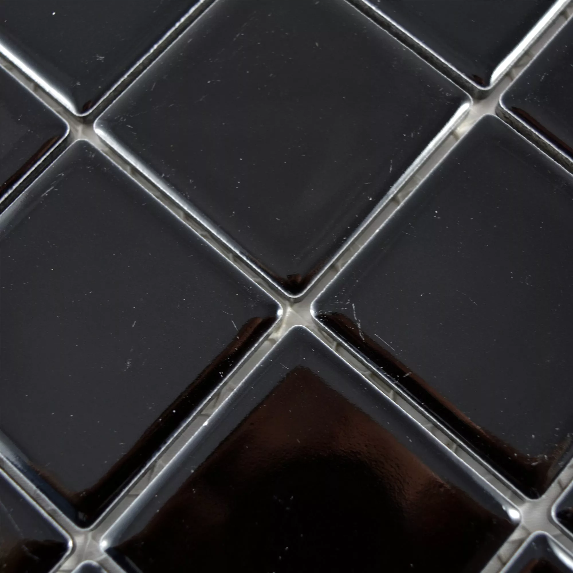 Ceramika Mozaika Adrian Czarny Błyszczący Kwadrat 48