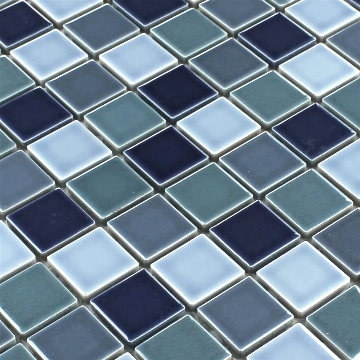 Plăci De Mozaic Ceramică Bodaway Albastru Mix Strălucitor