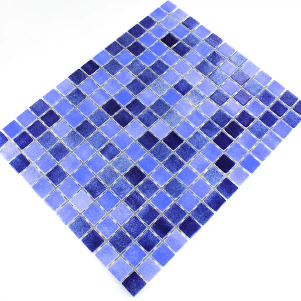 Mønster fra Glass Svømmebasseng Mosaikk  Blå Mix