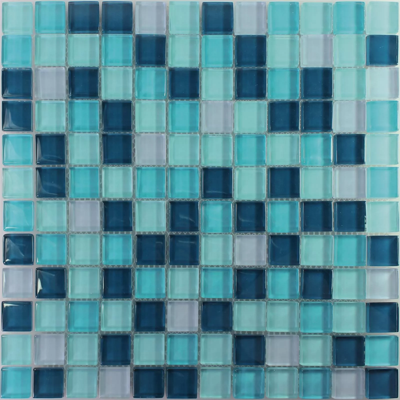 Πρότυπο από Γυάλινο Μωσαϊκό Πλακάκια Palikir Μπλε Πράσινος Mix