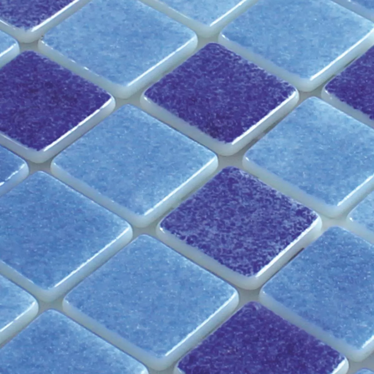 Prøve Glas Swimmingpool Mosaik Antonio Blå Mix