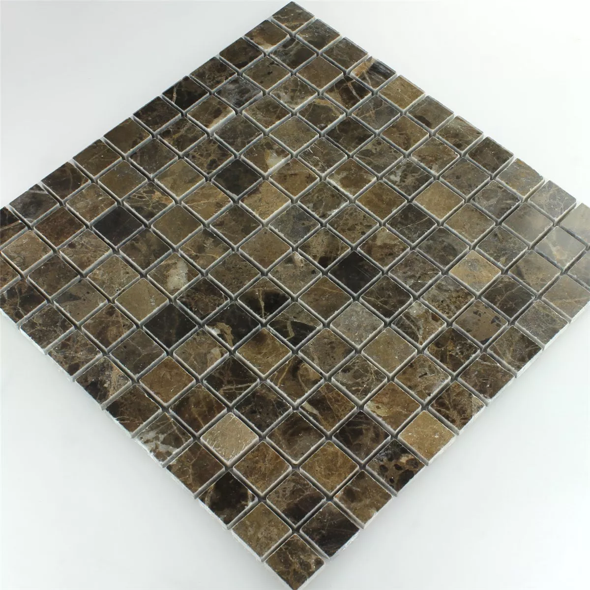 Plăci De Mozaic Marmură Maro Lustruit 23x23x7,5mm