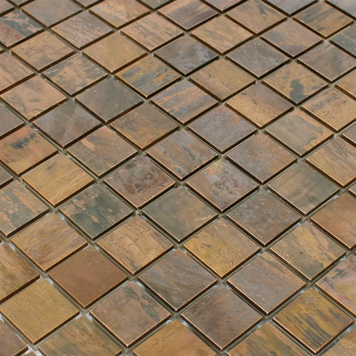 Sample Metal Copper Mosaic Tiles Myron Square