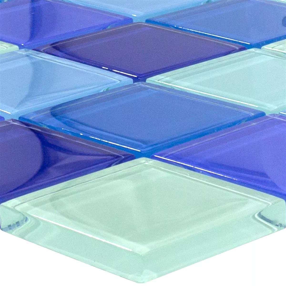 Sample Glass Mosaic Tiles Glasgow Blue Mix