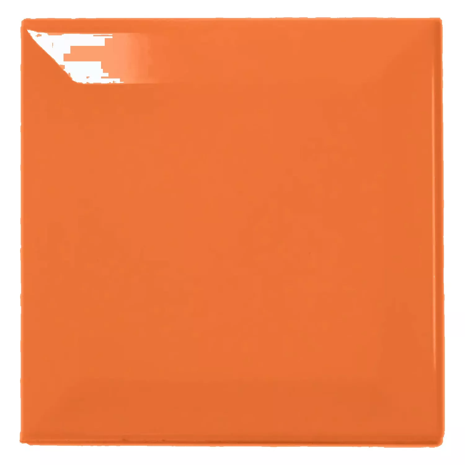 Metro tegel Oranje Glanzend 10x10 cm Met Facet Catarina Naranja