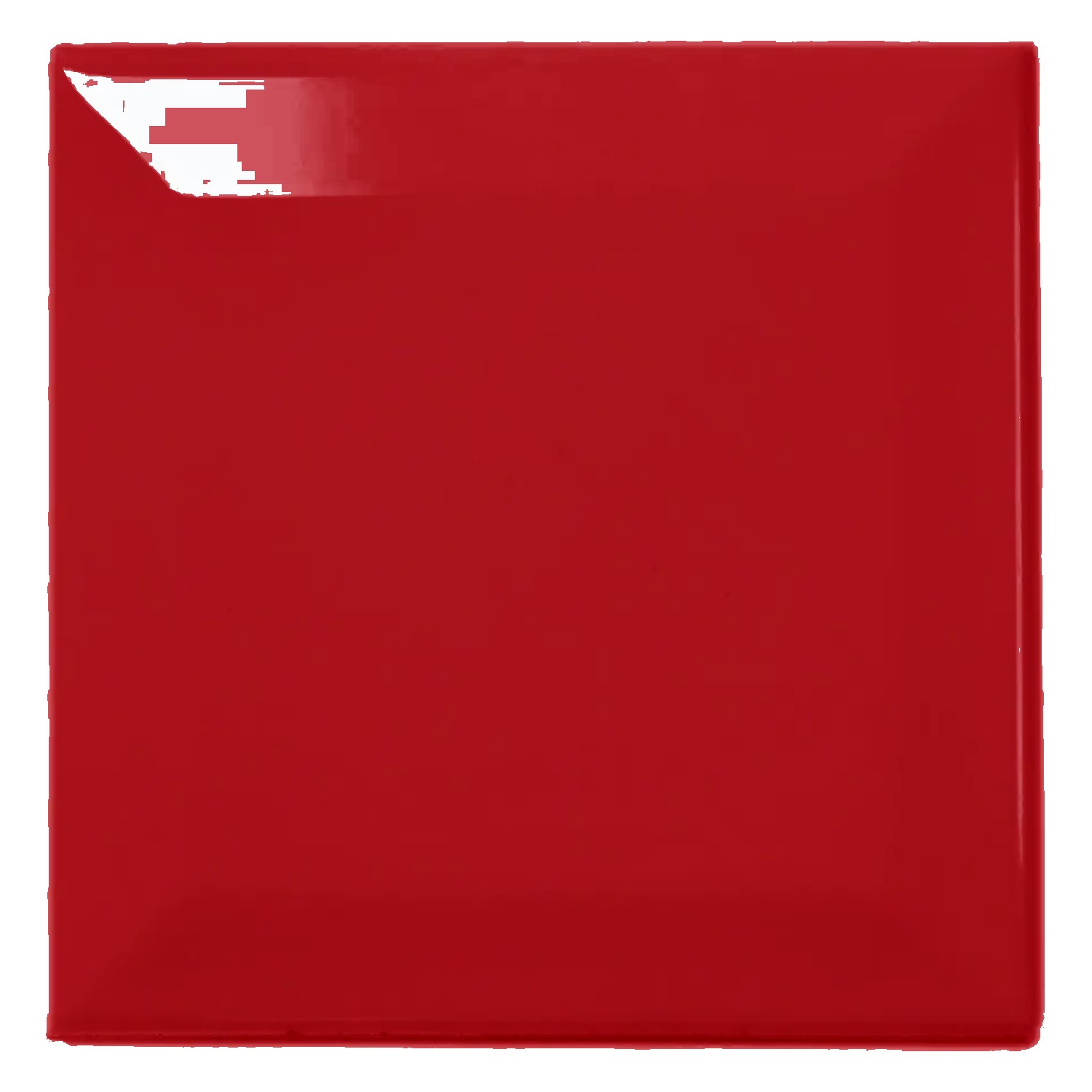 Metro tegel Rood Glanzend 10x10 cm Met Facet Catarina Fuego