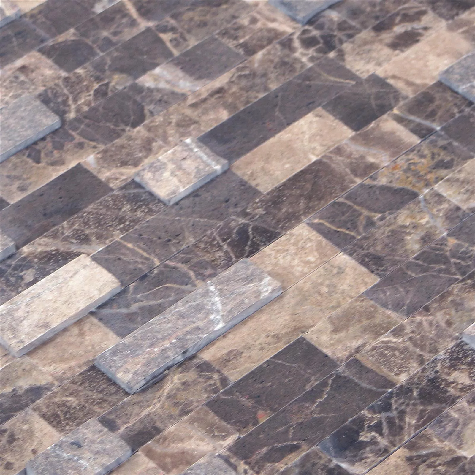 Naturstein Marmor Mosaikkfliser Johannesburg Brun