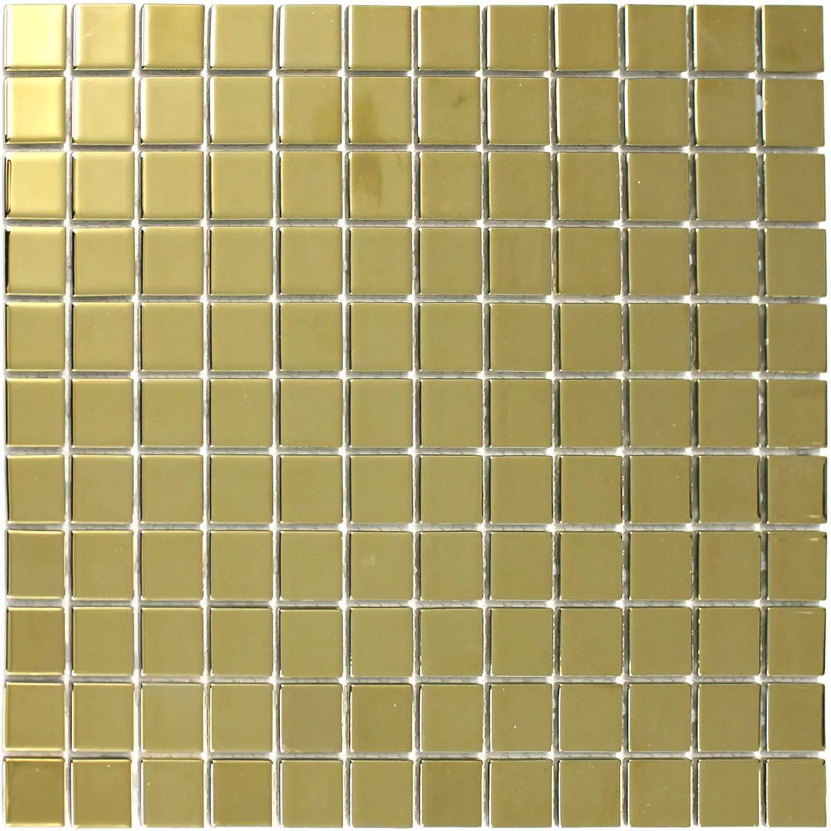 Mosaico De Vidro Azulejos Ouro Uni 25x25x4mm