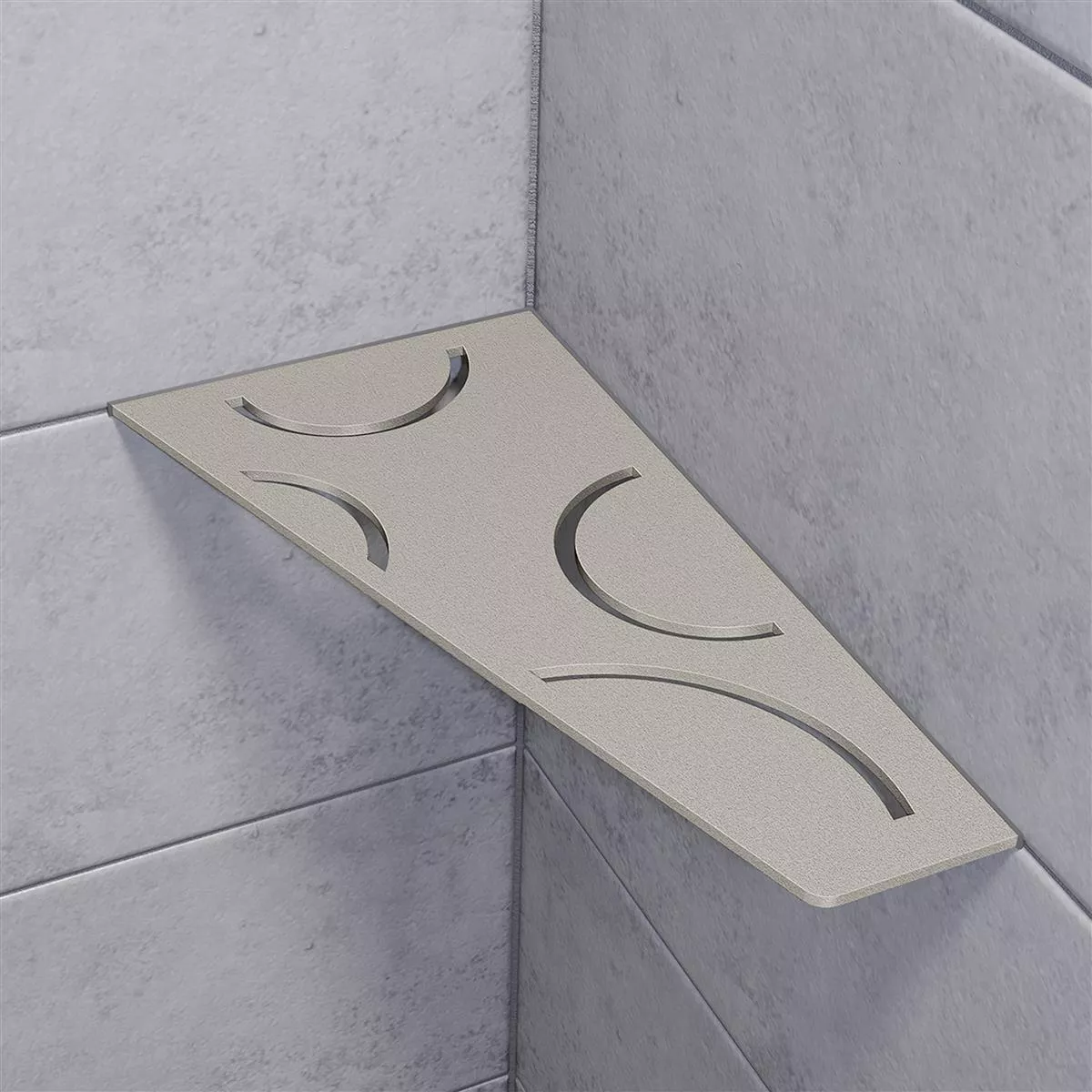 Wall shelf shower shelf Schlüter 4eck 15,4x29,5cm Curve Grey