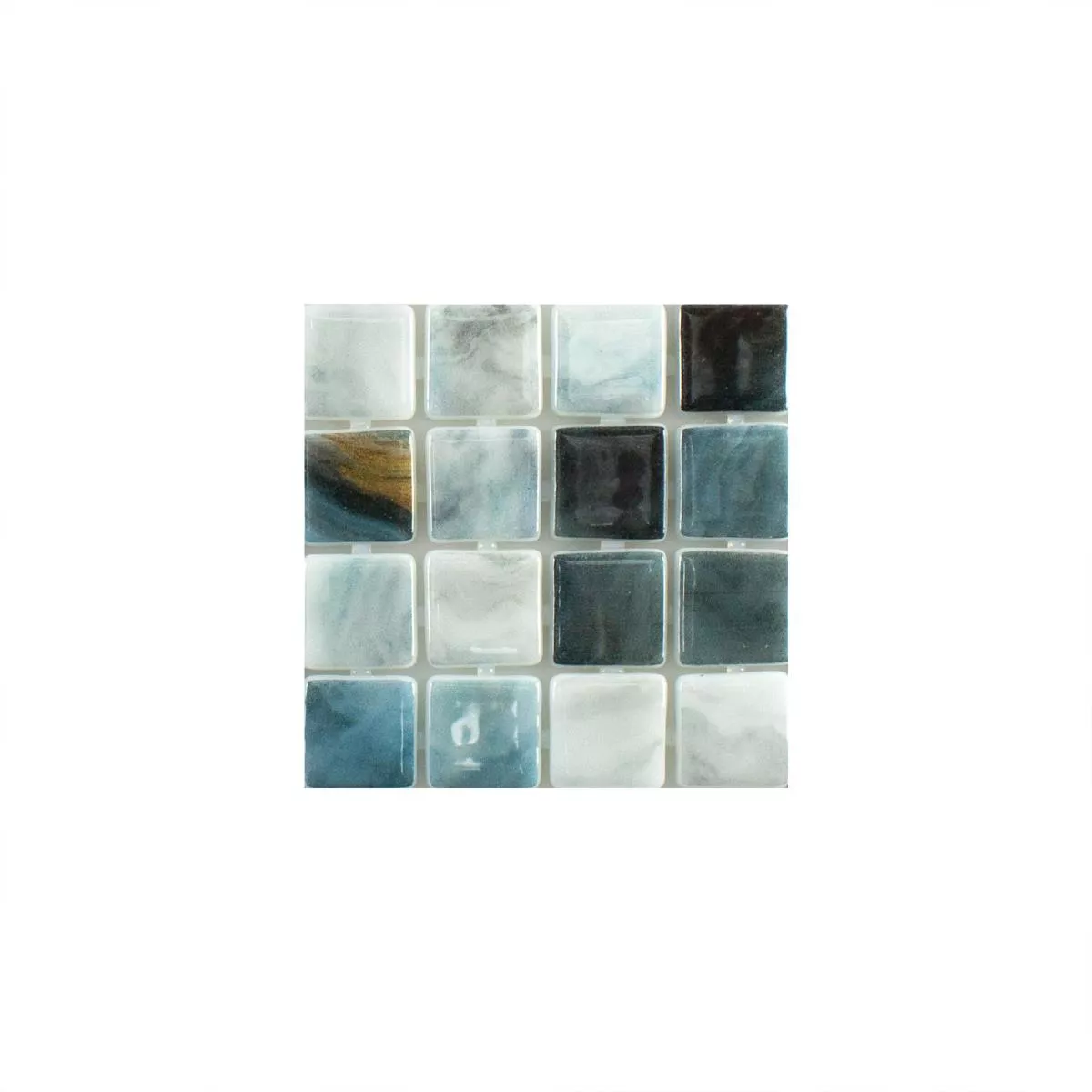 Próbka Mozaika szklana na basen Baltic Niebieski Szary