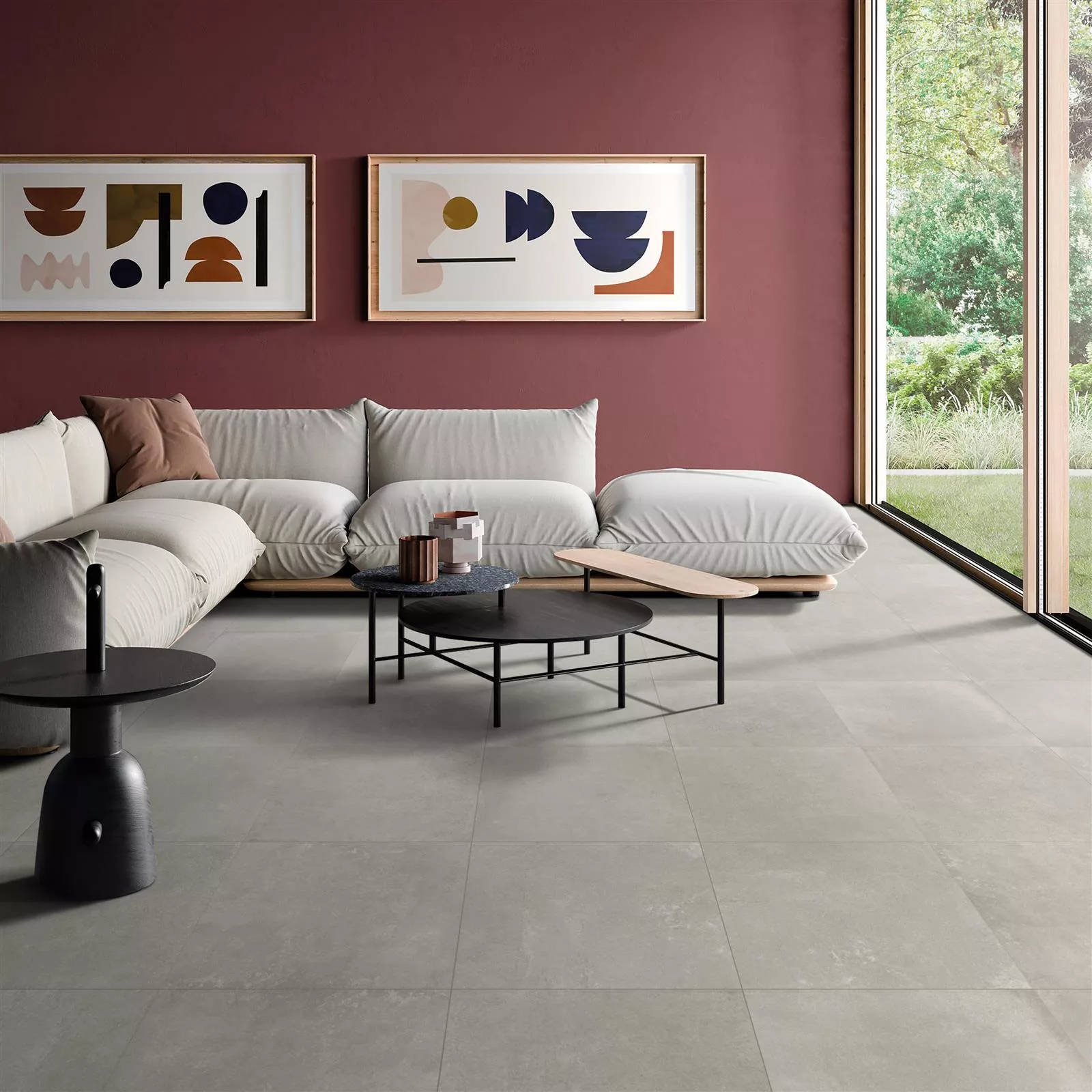 Floor Tiles Cement Optic Nepal Slim Grey 60x60cm