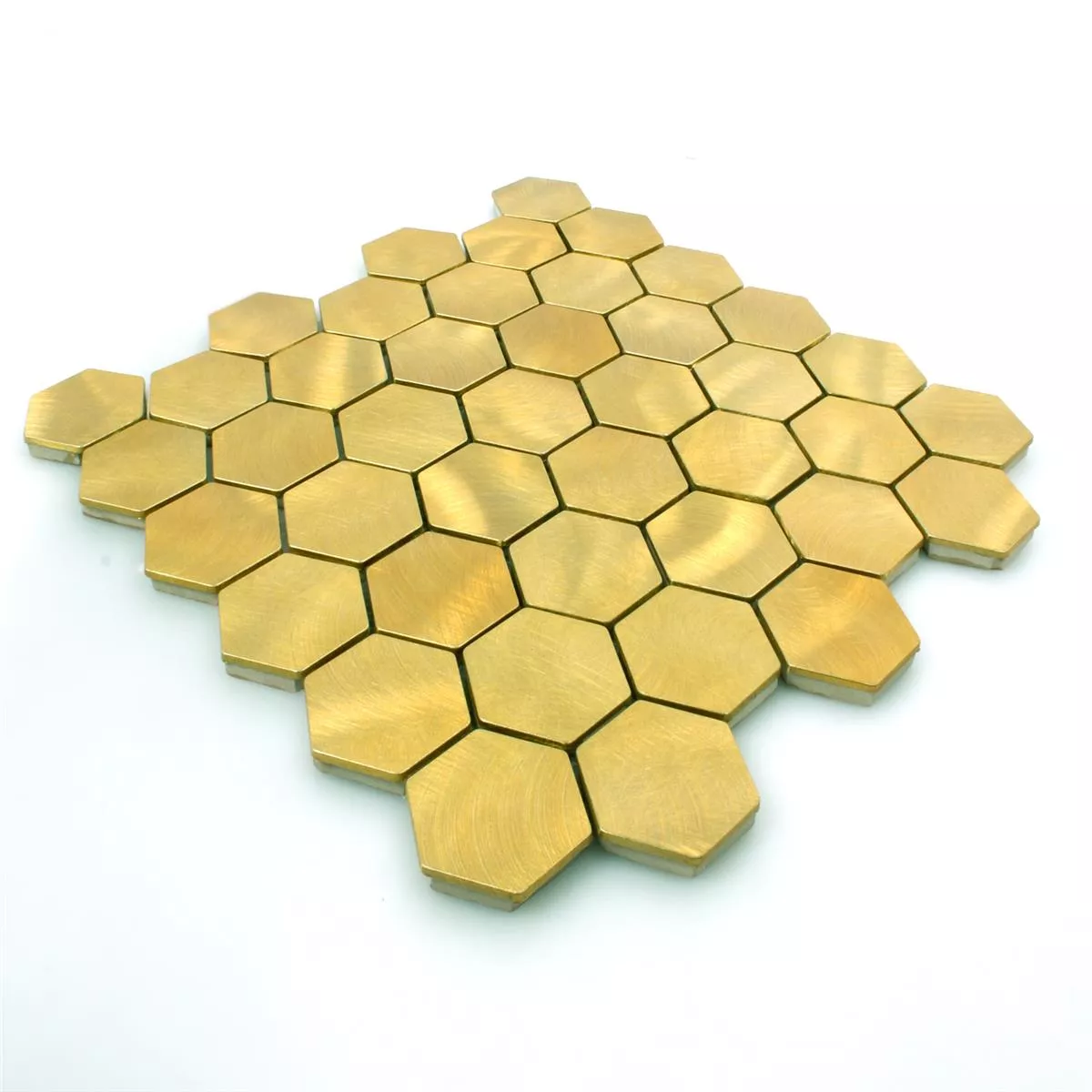 Plăci De Mozaic Aluminiu Manhatten Hexagon Aur