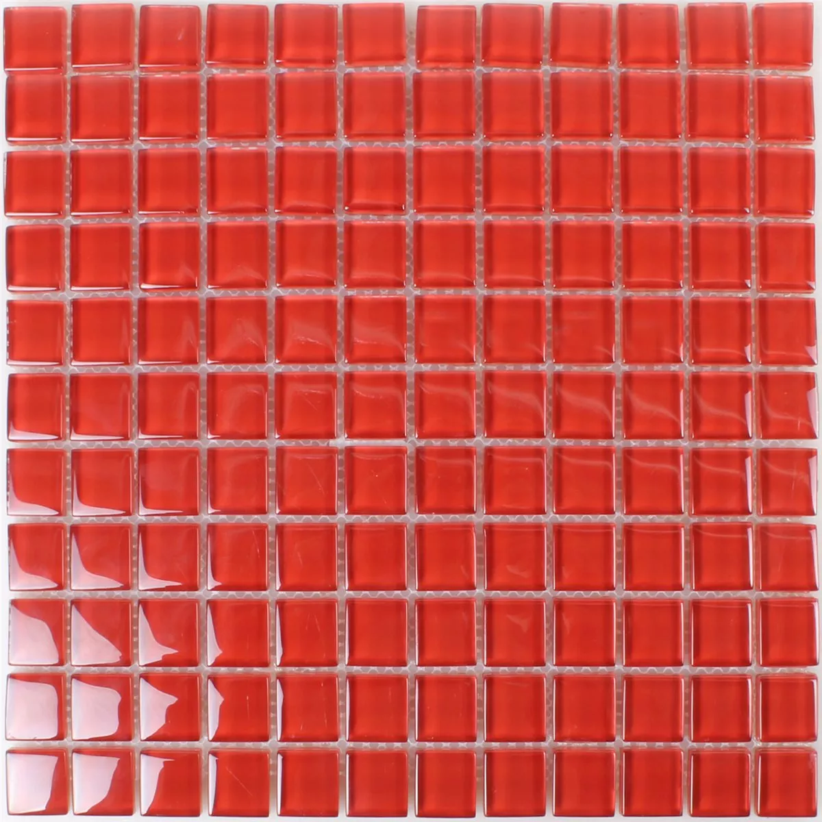 Mosaikkfliser Glass Rød Uni