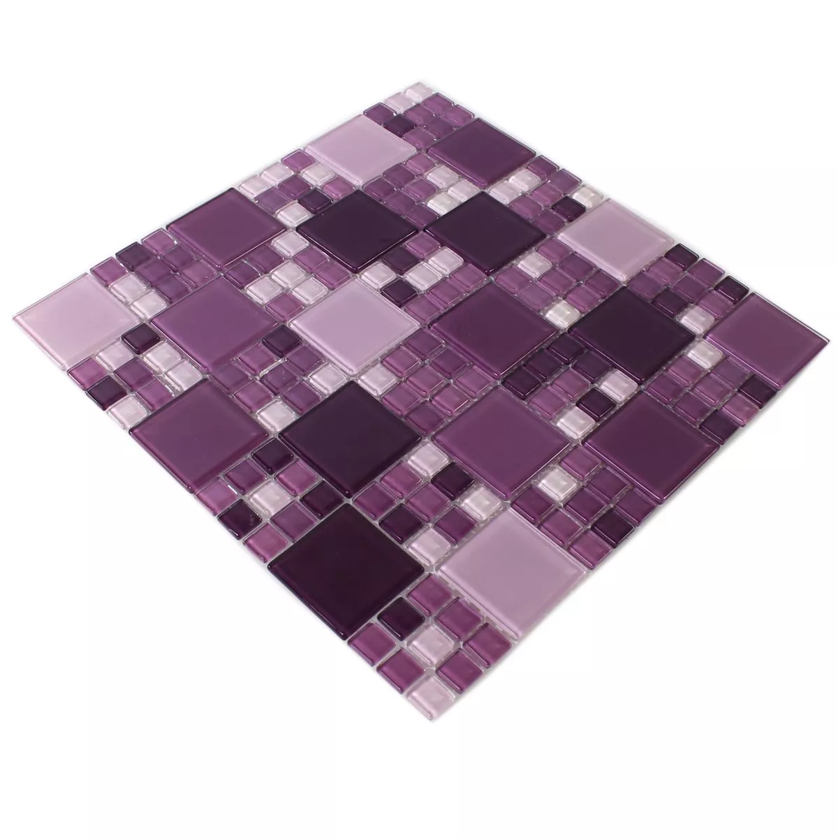 Mодел от Cтъклена Mозайка Плочки Purple Mix
