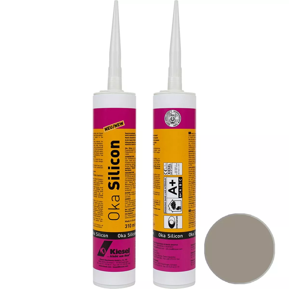 OKA SILICON silicone sealant stone grey 310 ml