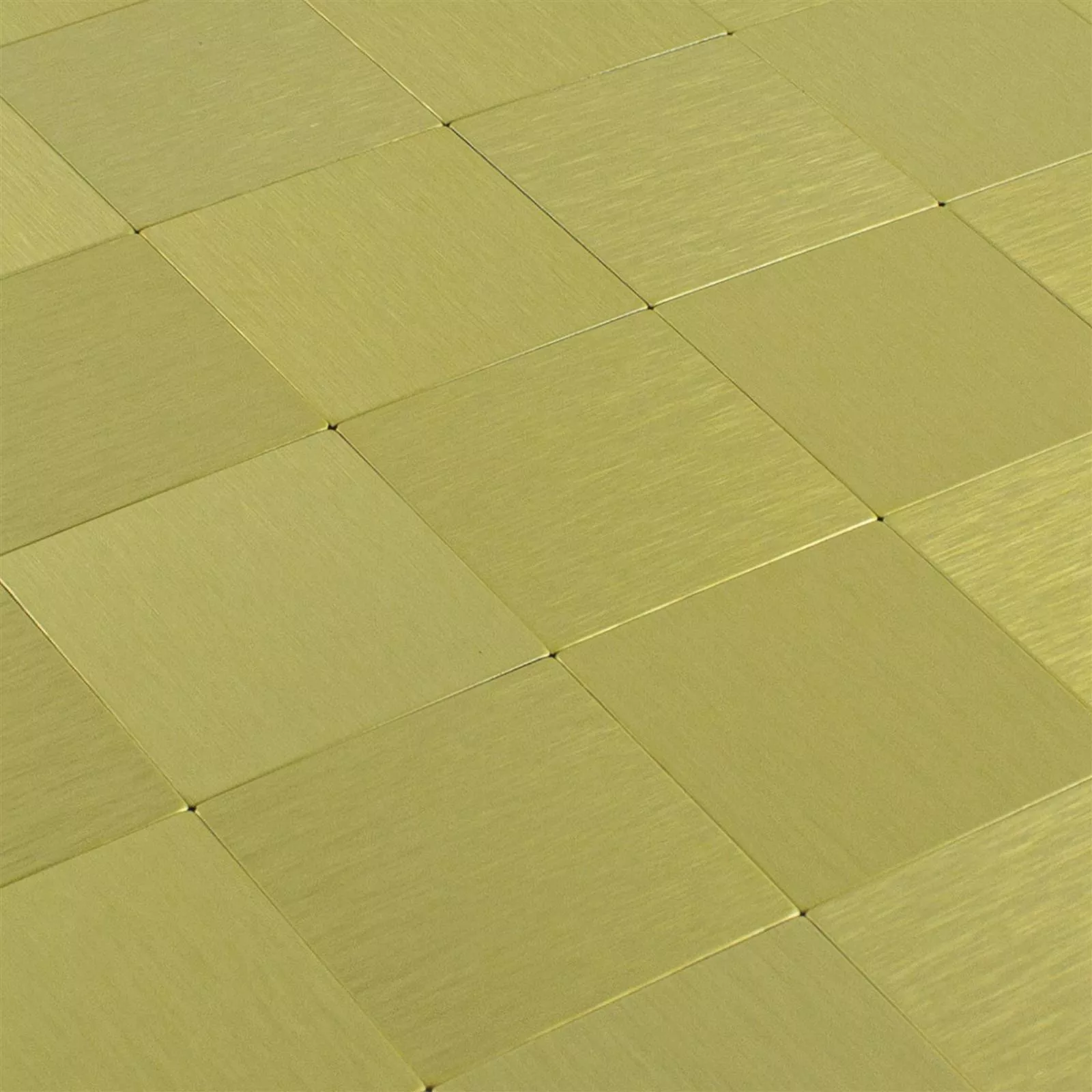 Mодел от Mозаечни Плочки Mетал Cамозалепващ Vryburg Злато Kвадрат 