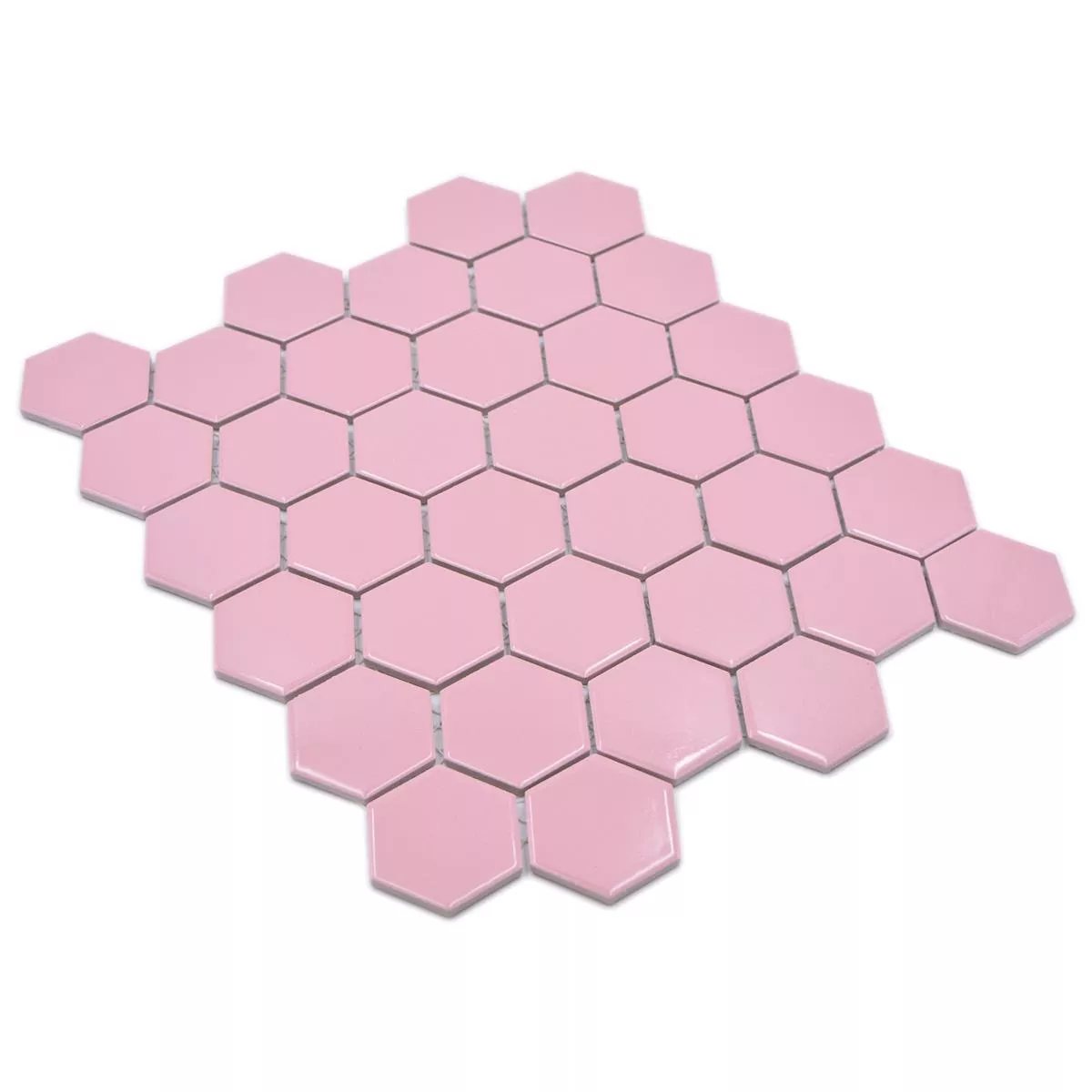 Πρότυπο από Kεραμικό Mωσαϊκό Salomon Εξάγωνο Ροζ H51