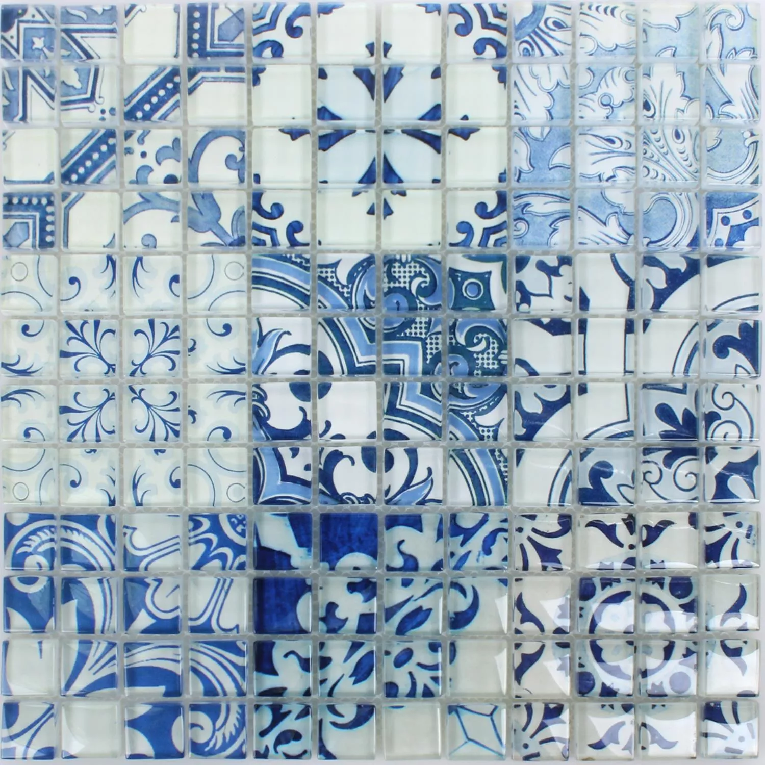 Azulejo Mosaico Vidro Inspiration Azul