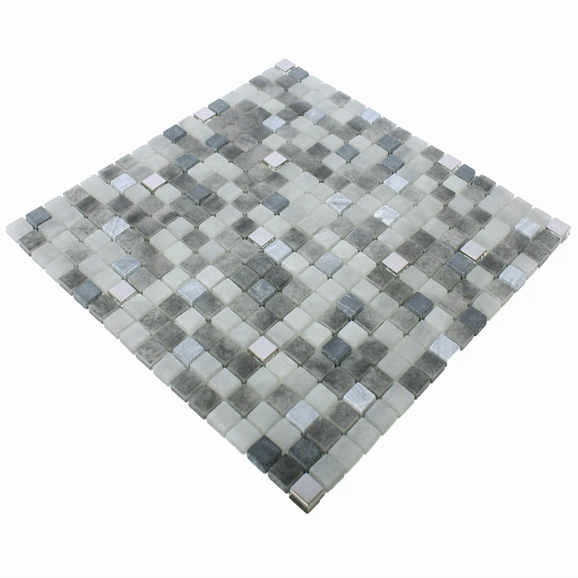 Mosaic Tiles Glass Natural Stone Mix Freyland Black