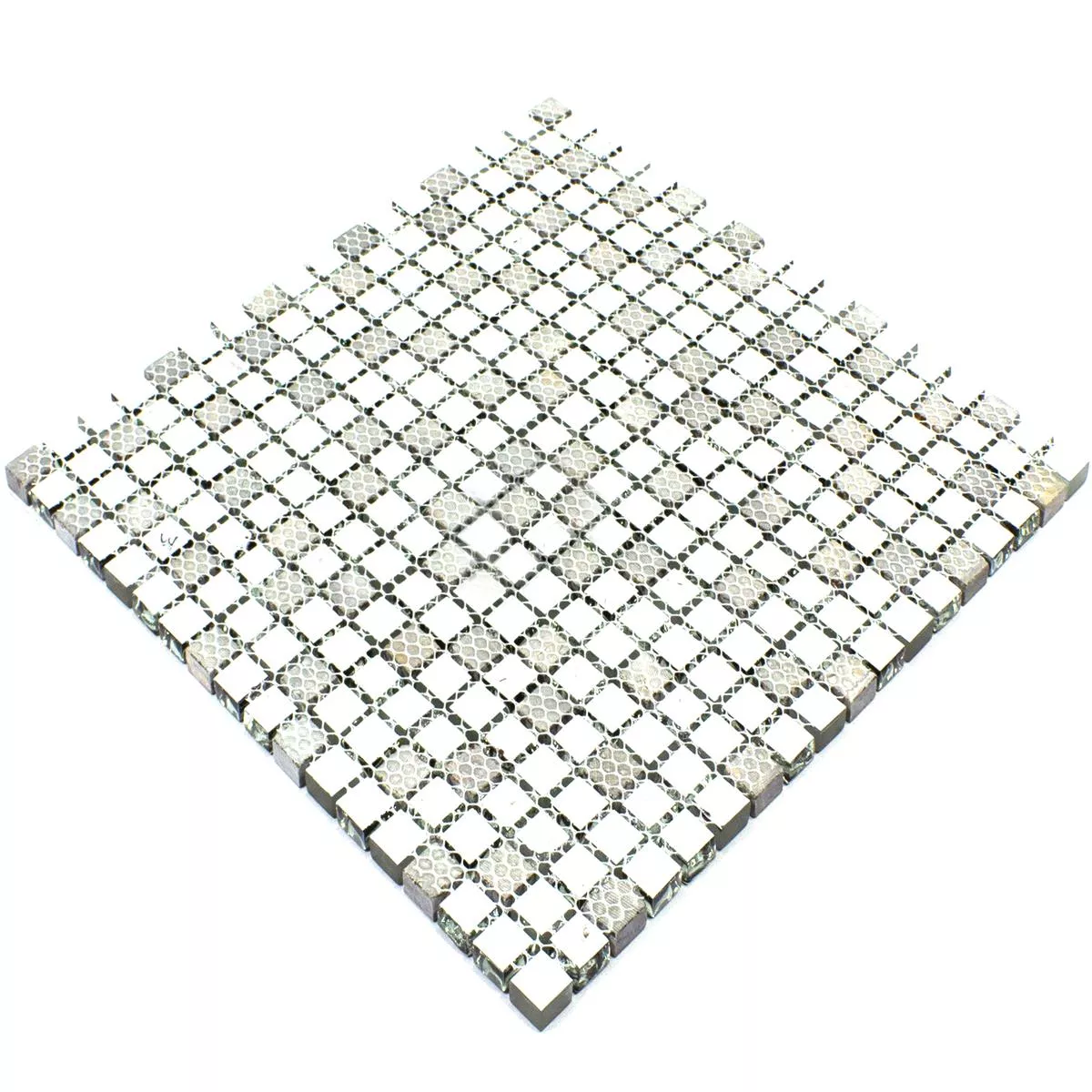 Mosaico Vetro Marmo Estrella Marrone