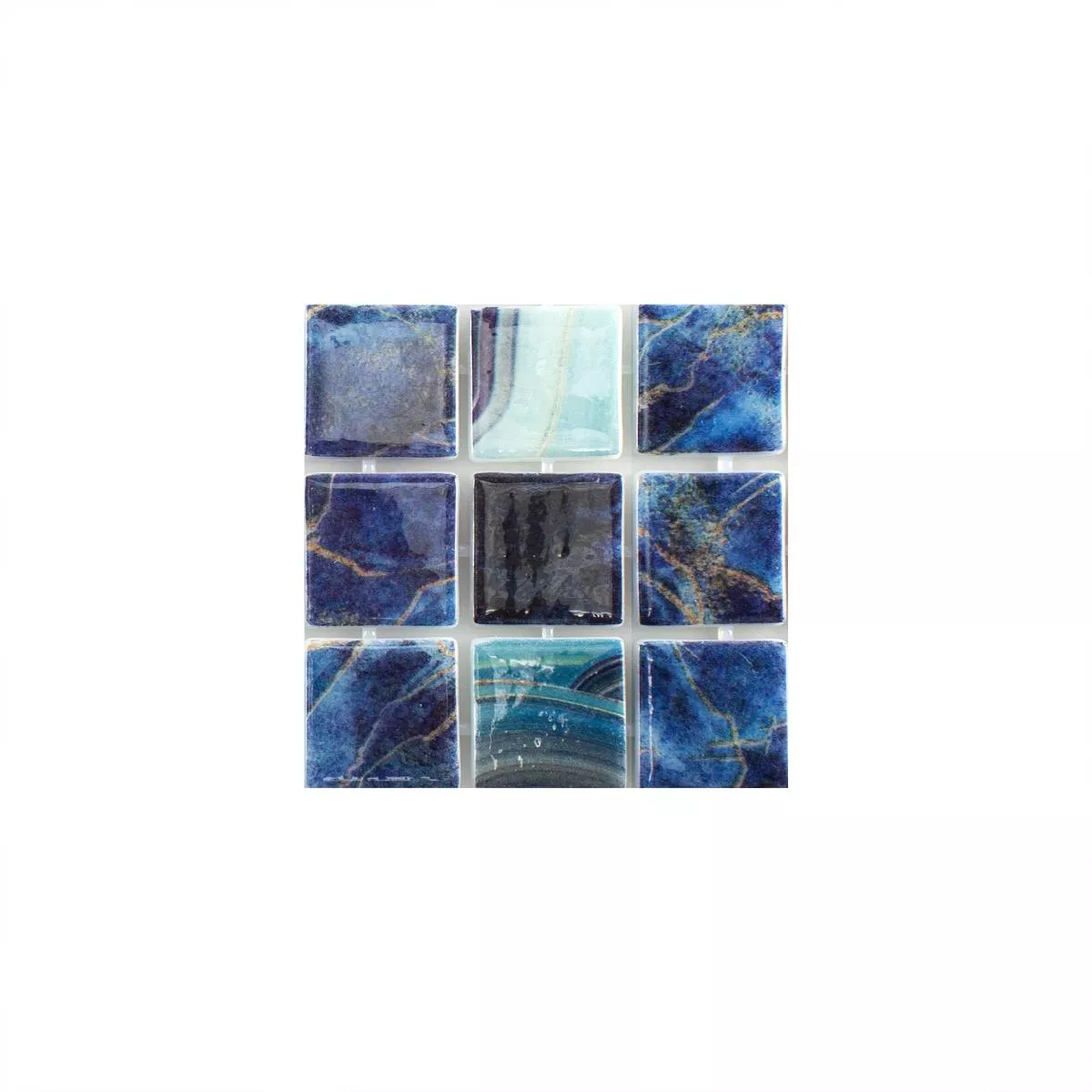 Mønster fra Svømmebassengmosaikk I Glass Baltic Blå Turkis