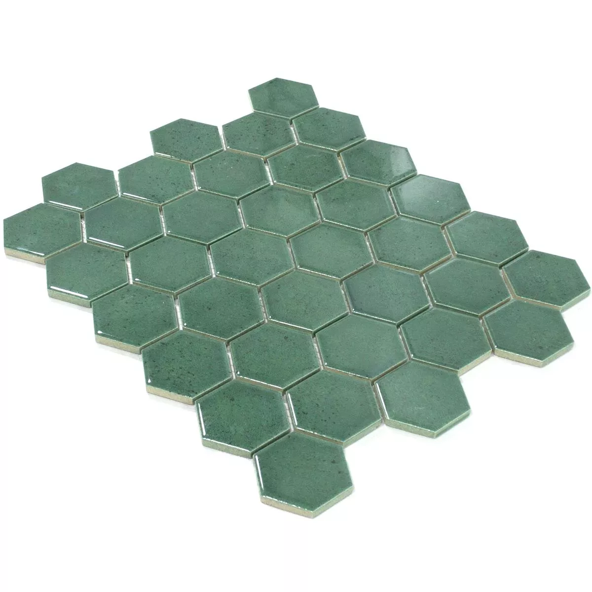 Ceramică Plăci De Mozaic Eldertown Hexagon Verde Inchis