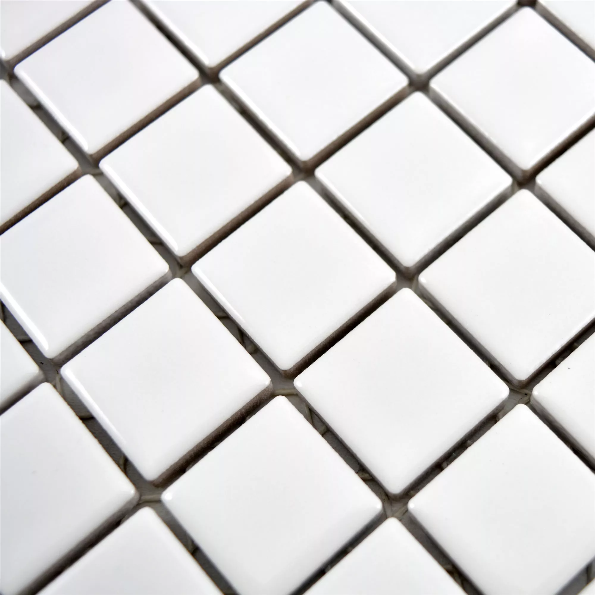 Ceramika Mozaika Adrian Biały Matowy Kwadrat 23