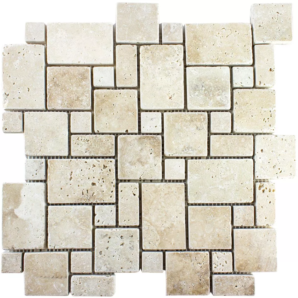 Natural Stone Travertine Mosaic Tiles LaGrange Beige