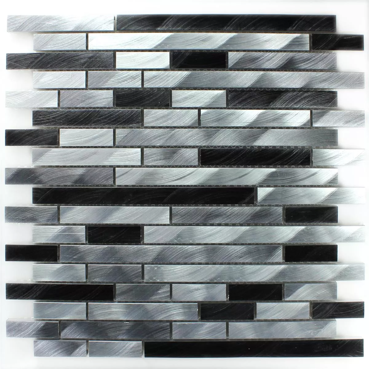 Prøve Mosaik Fliser Aluminium Metal Sahara Sølv Mix