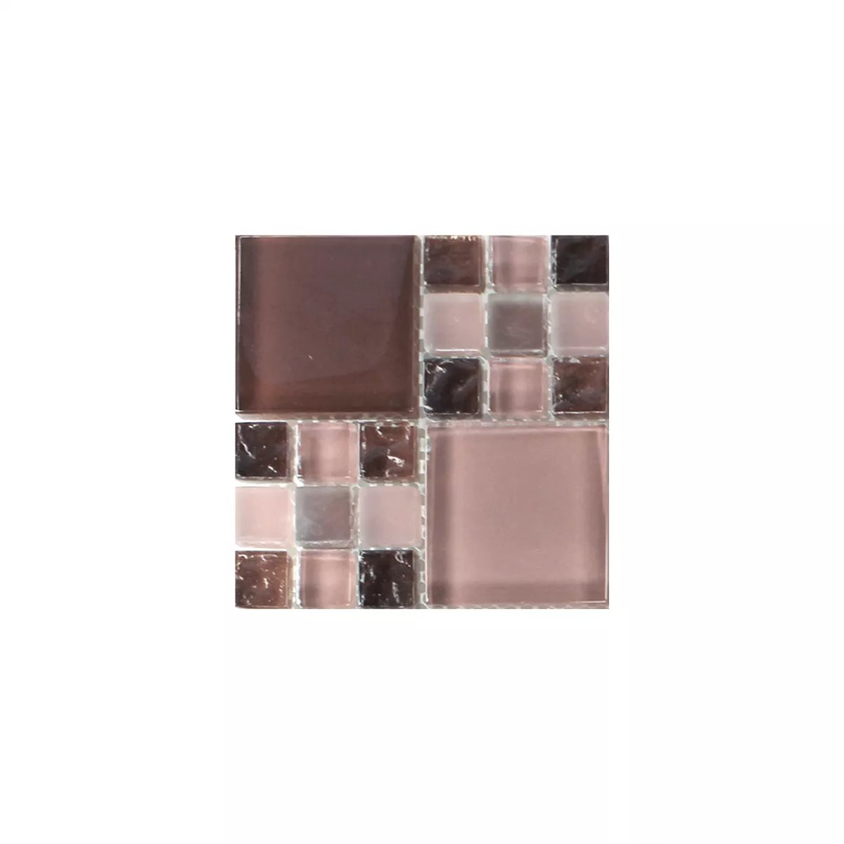Sample Mosaic Tiles Glass Tiles Bordeaux Mix