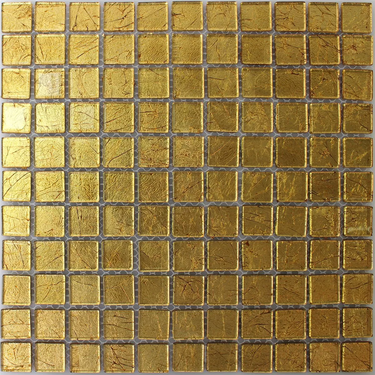 Mosaic Tiles Glass Gold Structured