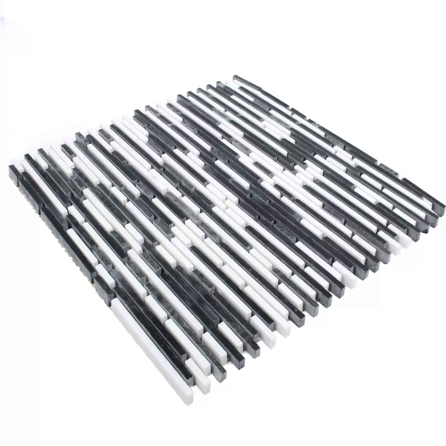 Mosaic Tiles Marble Superslim Black White