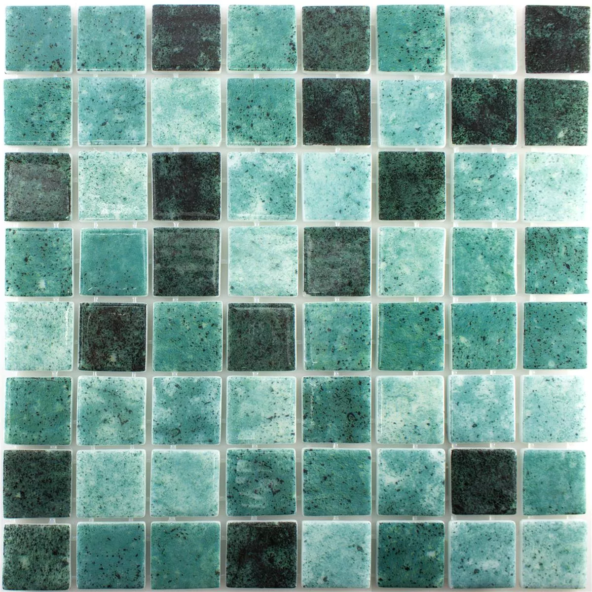 Mozaic Din Sticlă Pentru Piscină Baltic Verde 38x38mm